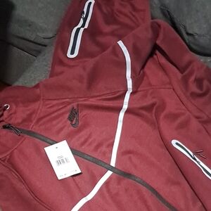 Nike Maroon Hoodie with White Accents